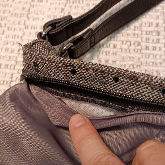 thirty-one women's 'Everything' black tweed dot 3 way adjustable purse bag - Picture 13 of 15